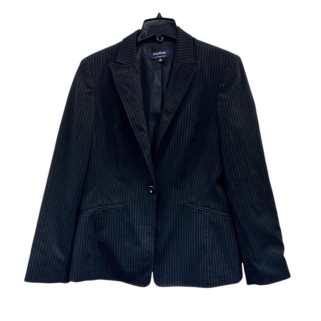 Evan Picone Stretch Striped Beautiful Work Blazer Suit Jacket Coat Like New 14